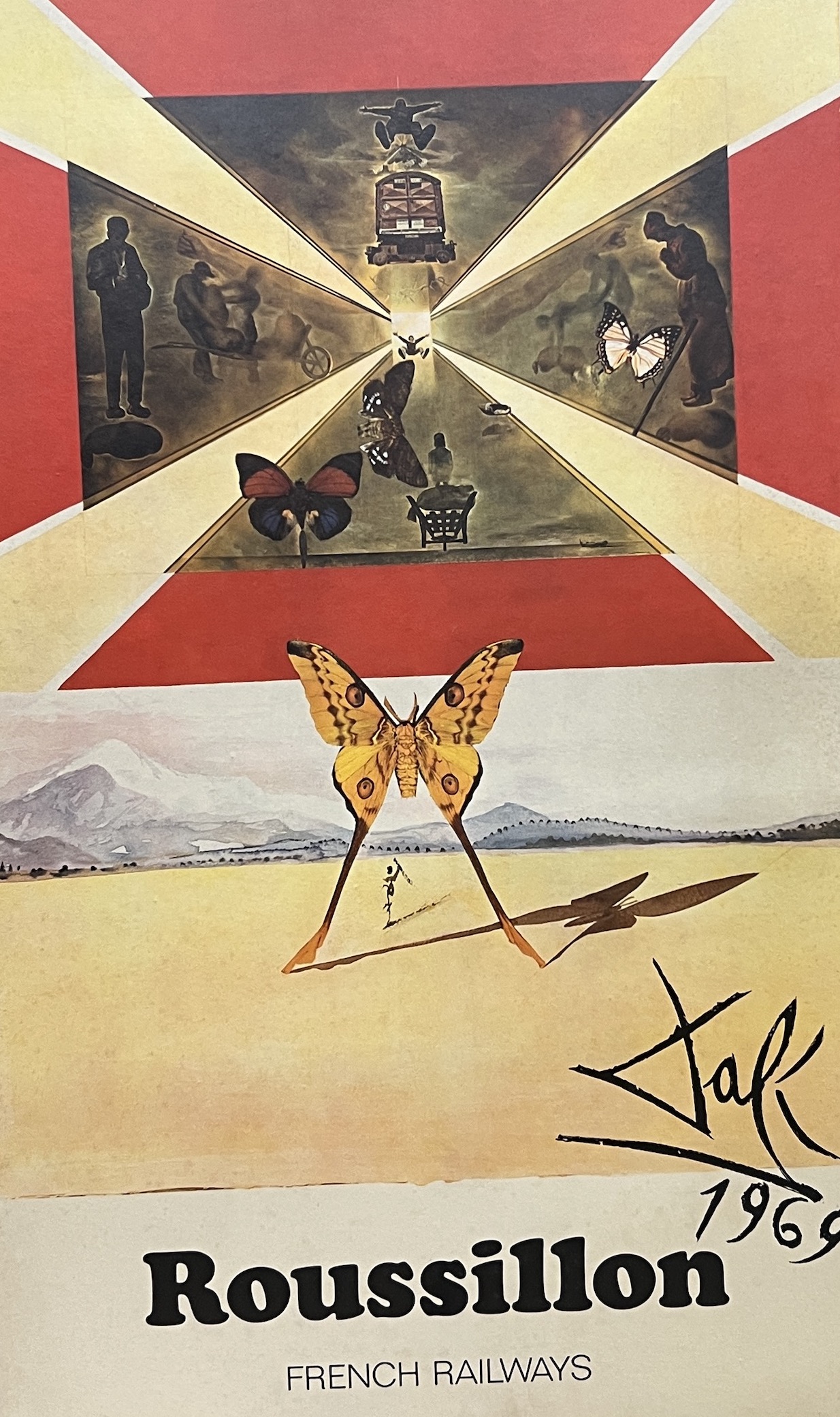 After Salvador Dali - five French railway posters, each width 62cm, height 99cm